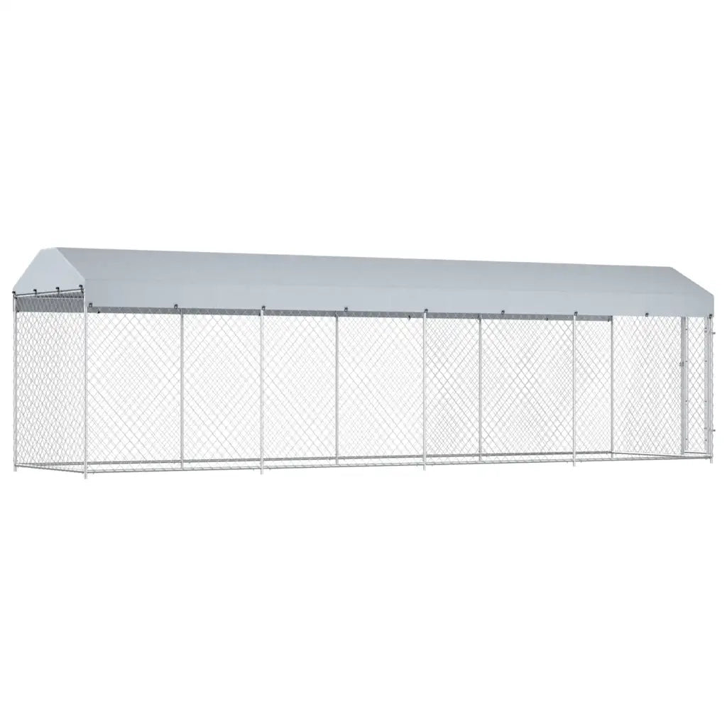 Recinzione per Cani da Esterno con Tetto 760x190x225 cm 145031