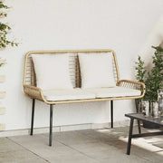Panchina da giardino Marrone e Crema polyrattan 42010360