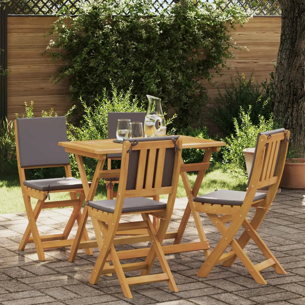 Sedie Bistro da Giardino 4 pcs Grigio Scuro 38 x 46 x 85 cm