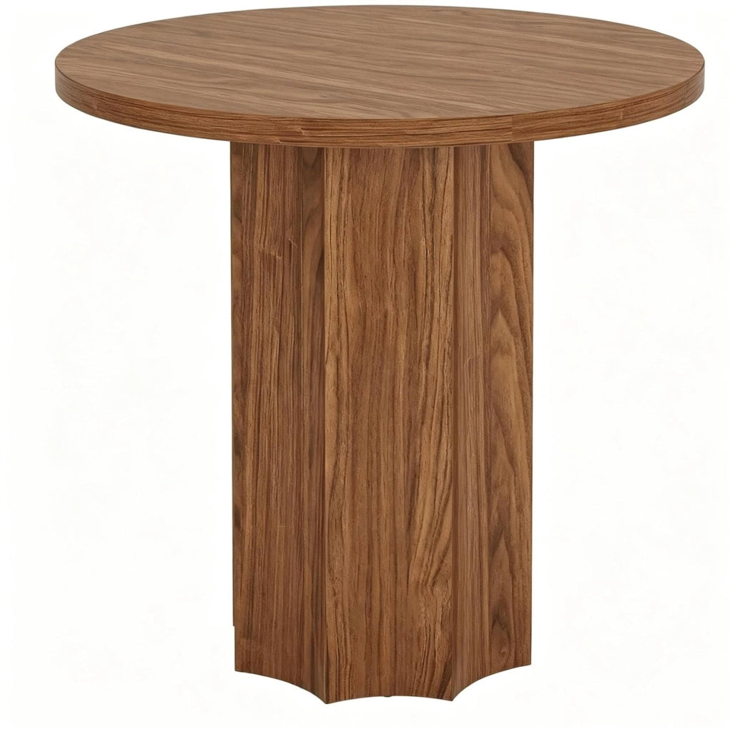 Tavolo rotondo in MDF marrone Ø 80 cm