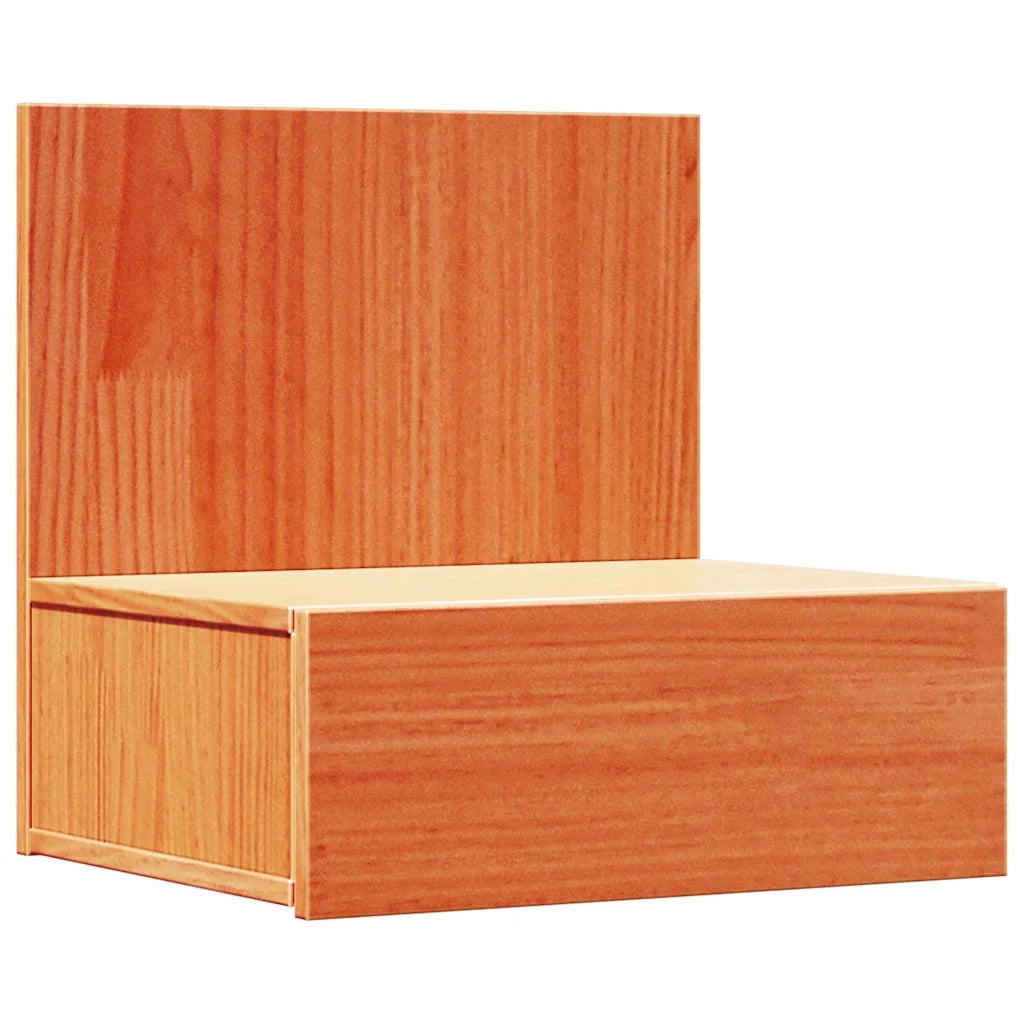vidaXL Comodino con cassetto 2 pcs Cera marrone 42 x 32.5 x 40 cm