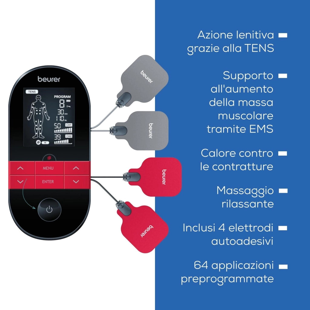 Beurer TENS/EMS digitale con funzione calore EM 59 Heat