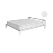 Topper Memory Con Fodera Matrimoniale 160x190 cm in Poliestere e Bioceramica Bianco