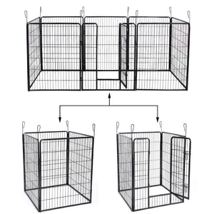 Gabbia box box per cani cuccioli animali domestici 163 x 163 nero 3712023