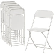 Set 6 Sedie Pieghevoli ¨C zephmum ¨C Plastica e Metallo Bianco 45x49x79.5 cm