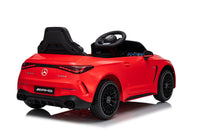 Macchina Elettrica per Bambini 12V Licenza Ufficiale Mercedes CLE53 Sedile in Pelle Rosso