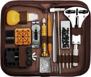 Set di strumenti orologeria, strumento orologiaio, borsa, set di strumenti orologeria in borsa di nylon, set di strumenti orologeria per la maggior parte degli orologi, con grande apripistoni regolabile (marrone)