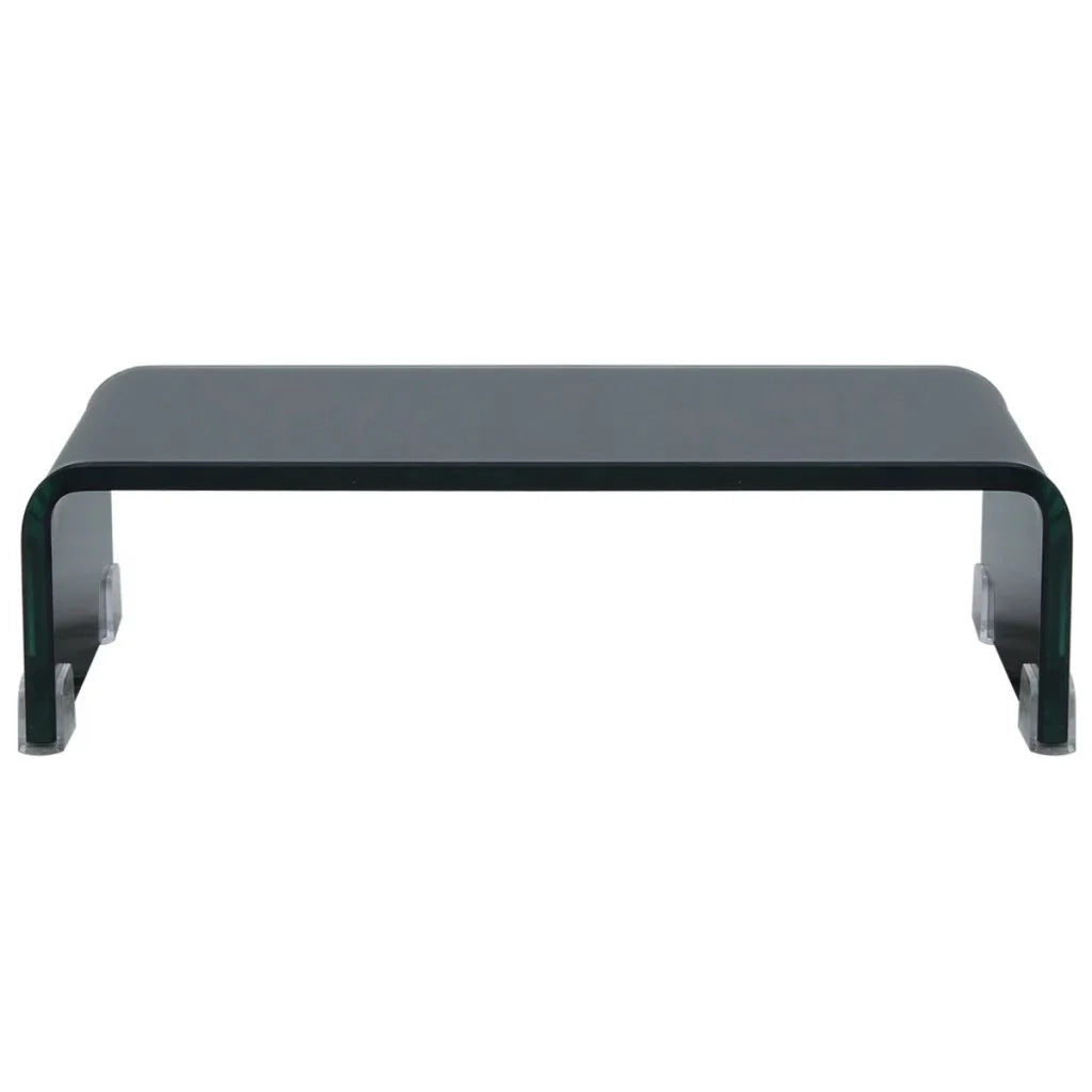 Mobile TV credenza design pratico supporto per monitor da 40 cm vetro nero 2502228
