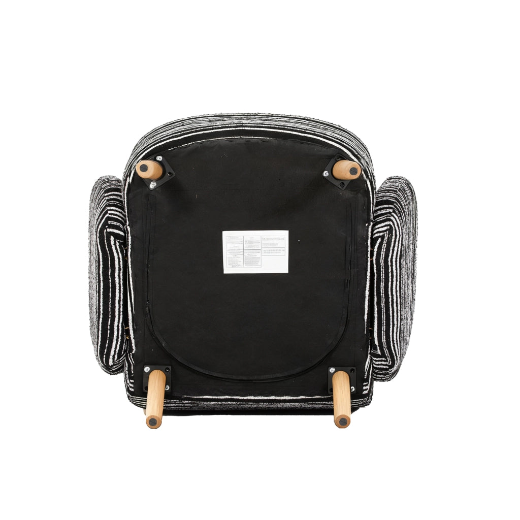 POLTRONA moderna 77x81x87 cm in bouclé nero