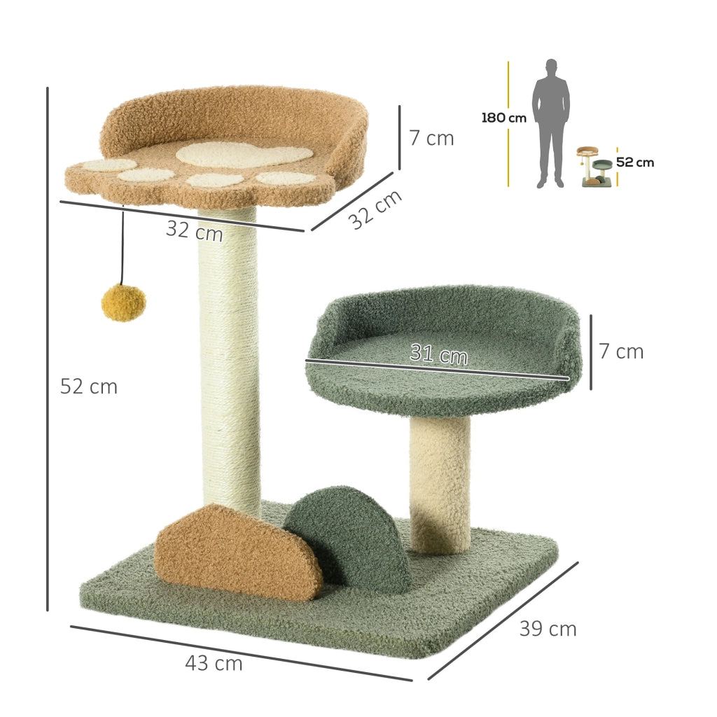 Letti per Gatti con Pallina e Rivestimento in Velluto ¨C zephmum ¨C 43x39x52cm