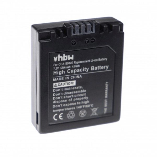 Batteria Fotocamera per Panasonic BM7 / CGA-S002 7.2V 550 mAh