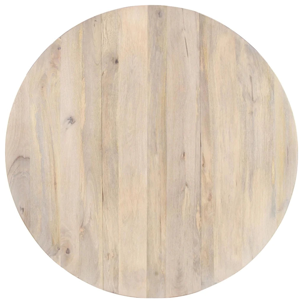 Tavolo da Pranzo Rotondo 110x76 cm in Legno Massello di Mango 321700