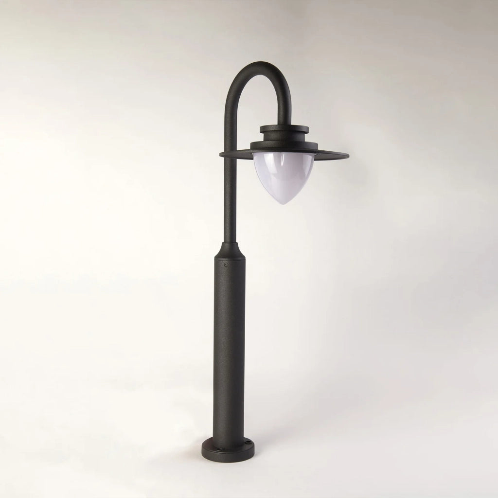 Lampione Vintage - Decò Texas Alluminio Grigio Policarbonato Led 9W 3000K
