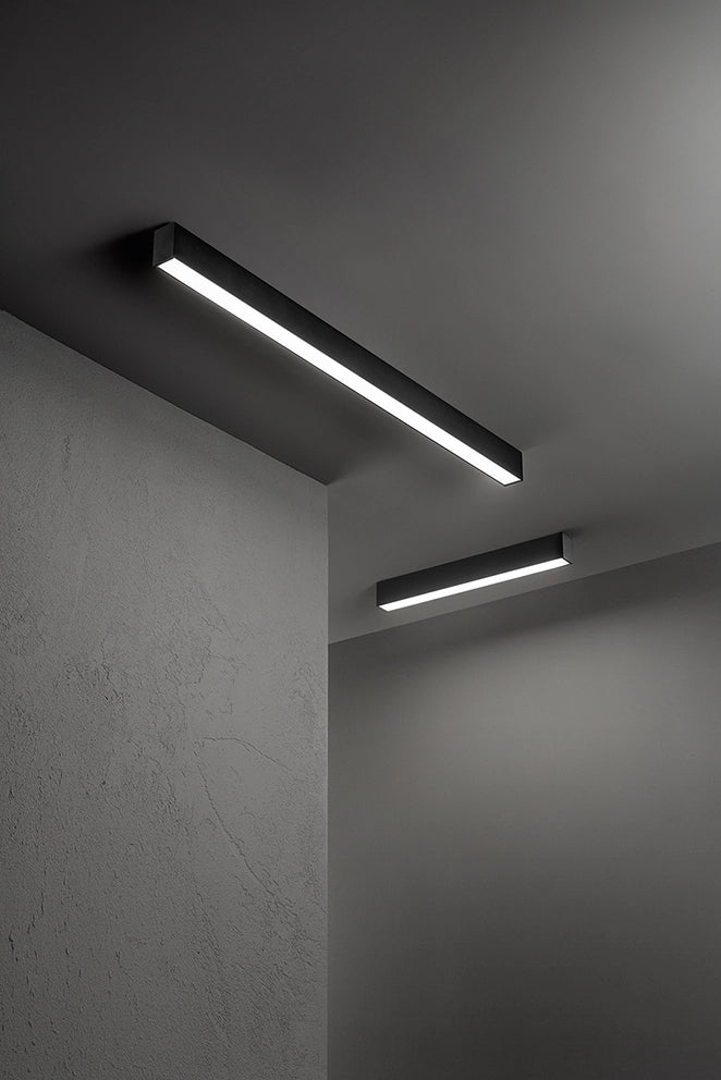 Plafoniera LED Modulare 40W CCT Dimmerabile Colore Nero Opaco - Luce Regolabile 3000K/4000K/6000K per Interni - Design Moderno - Perenz