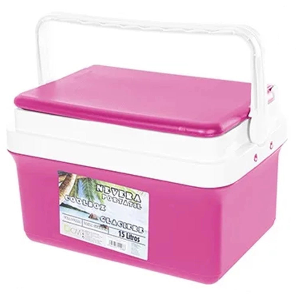 Trade Shop - Frigo Borsa Termica Frigorifero Portatile Con Coperchio Piatto Da 15 Lt Con Maniglia -