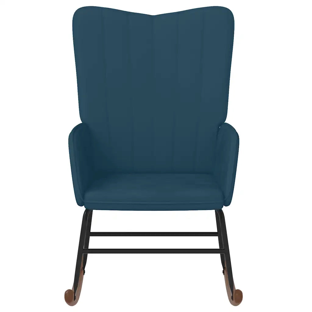 Sedia a Dondolo Blu in Velluto cod mxl 45154