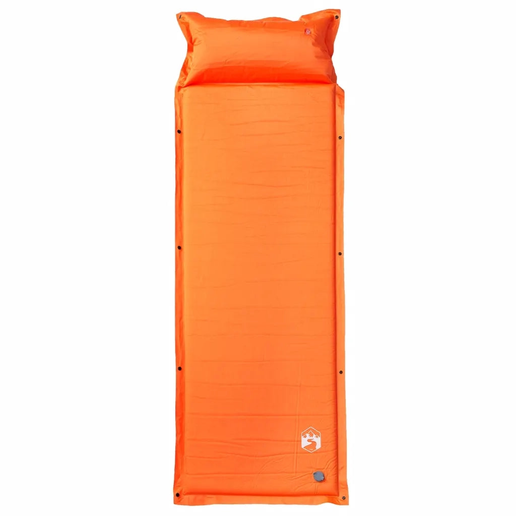 Materasso-Materasso per letto Campeggio Autogonfiabile Cuscini 1 Persona Arancio 627181