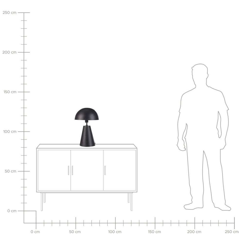 Lampada da tavolo in metallo con paralume in legno dalla forma irregolare nero stile moderno soggiorno camera da letto