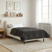 Duvet Estivo Antracite 155 x 200 cm Microfibra e Fleece Teddy 42026159