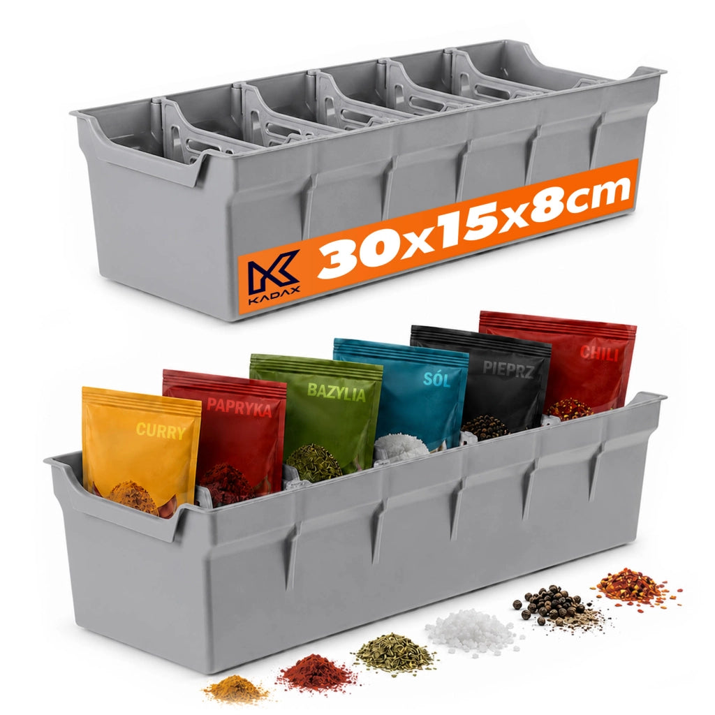 KADAX Organizer na przyprawy szary <24> K17437