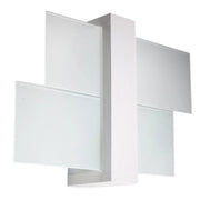 Applique REBIRD 1 bianca vetro/legno E27 Pure Lume PU.0079