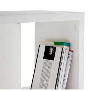 Libreria 8 Ripiani 77x147x30 cm in Legno MDF Bianco Opaco