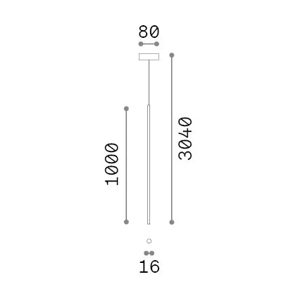 Lampada A Sospensione Look 1 Luce Led Integrato Bianca 3.5W Ip20