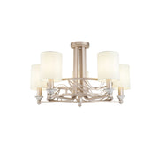 Maytoni lampadario contemporaneo Vittoria 5 luci E14 oro metallo diffusore PVC
