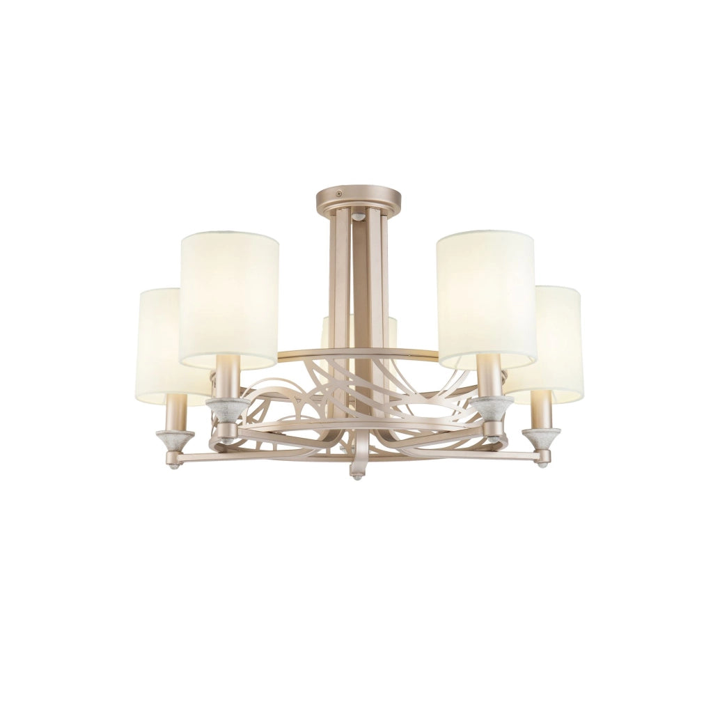 Maytoni lampadario contemporaneo Vittoria 5 luci E14 oro metallo diffusore PVC