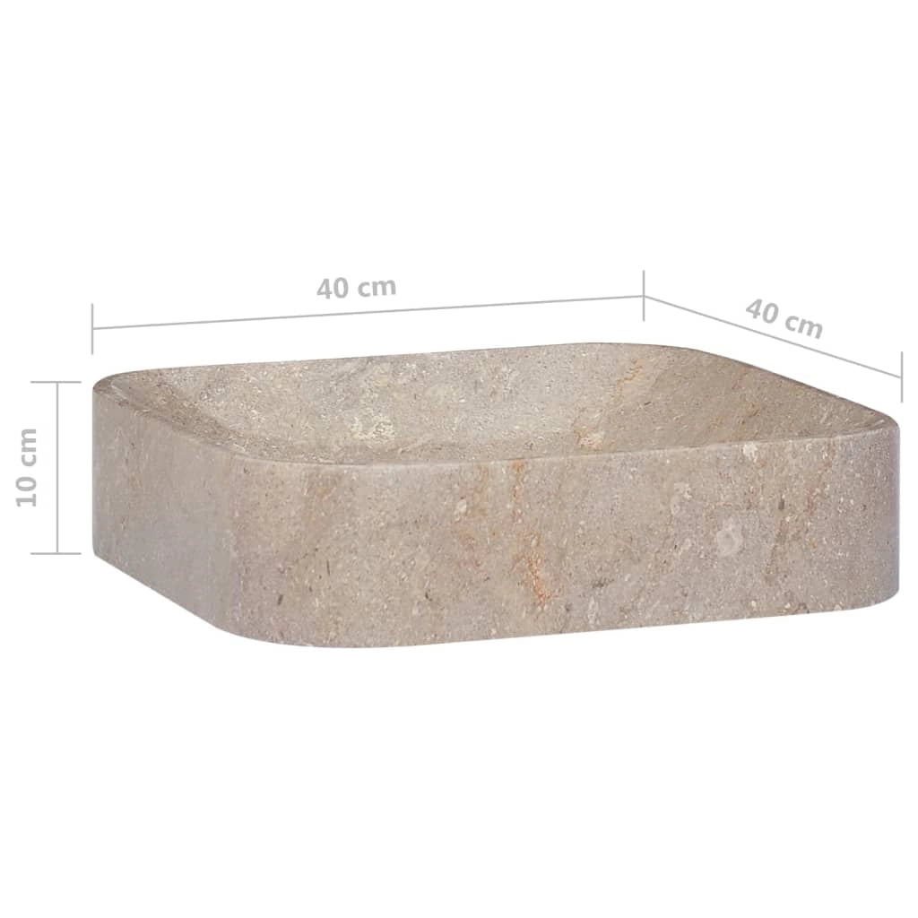 Lavandino da bagno lavabo da appoggio lavabo da WC lavabo da bagno lavandino da bagno lavandino da interno 40 x 40 cm marmo grigio 02_0002826