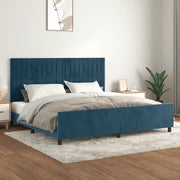 Giroletto senza Materasso Blu Scuro 200x200 cm in Velluto 3125901