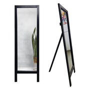 Crea, Specchio Forma Rettangolare, 45x145h cm Nero