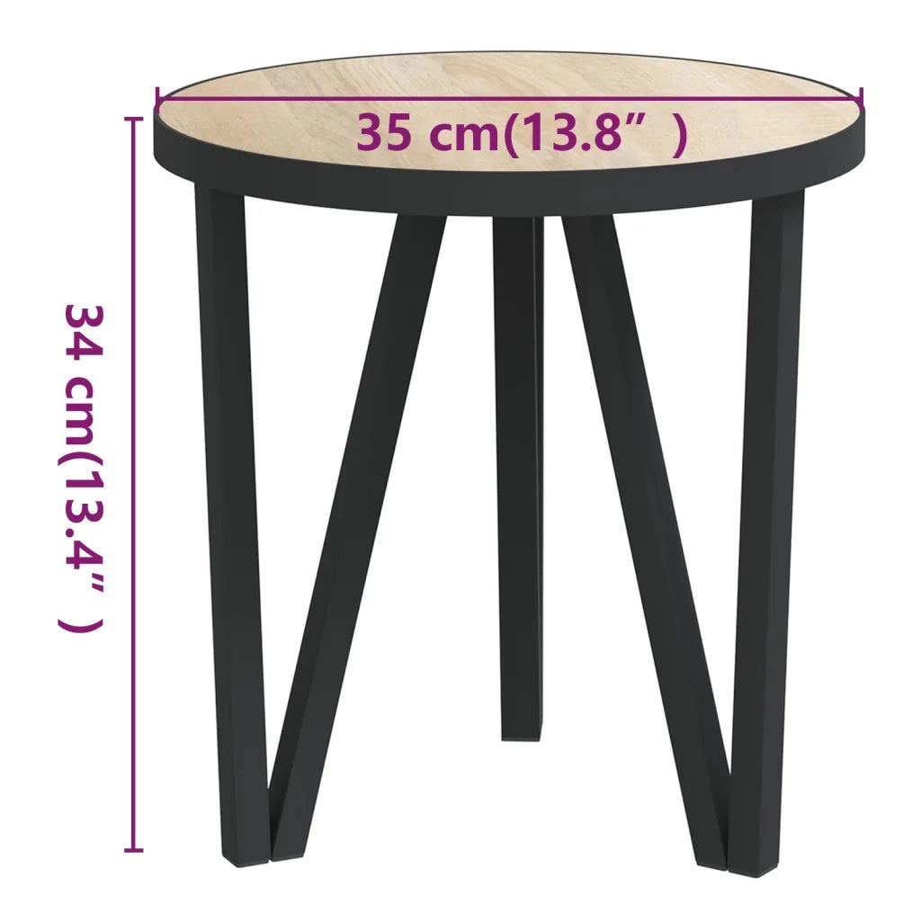Tavolino-Tavolino da soggiorno-Tavolo Rovere Sonoma ?35 cm in MDF