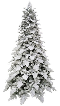 Albero di Natale Artificiale Innevato 180 cm 54 Rami  Rovere del Gargano Verde