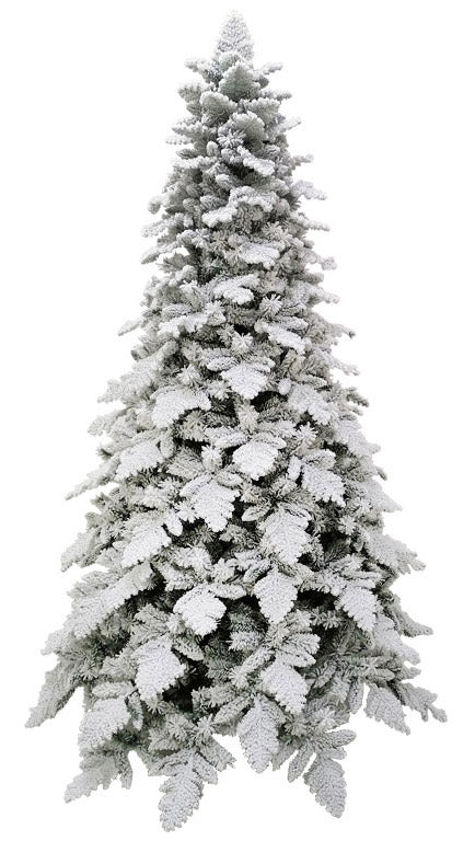 Albero di Natale Artificiale Innevato 180 cm 54 Rami  Rovere del Gargano Verde