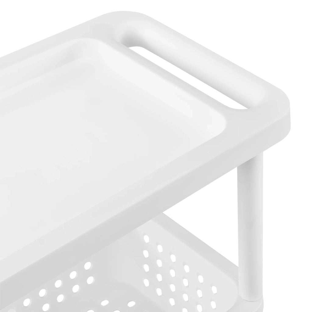 Carrello portaoggetti su ruote torre portaoggetti con carrello 100 cm bianco 03_0002849