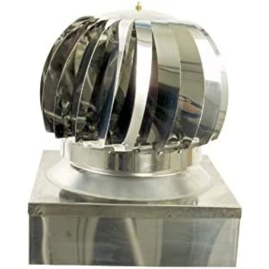 Comignolo girevole acciaio inox quadrato fumaiolo aspiratore can