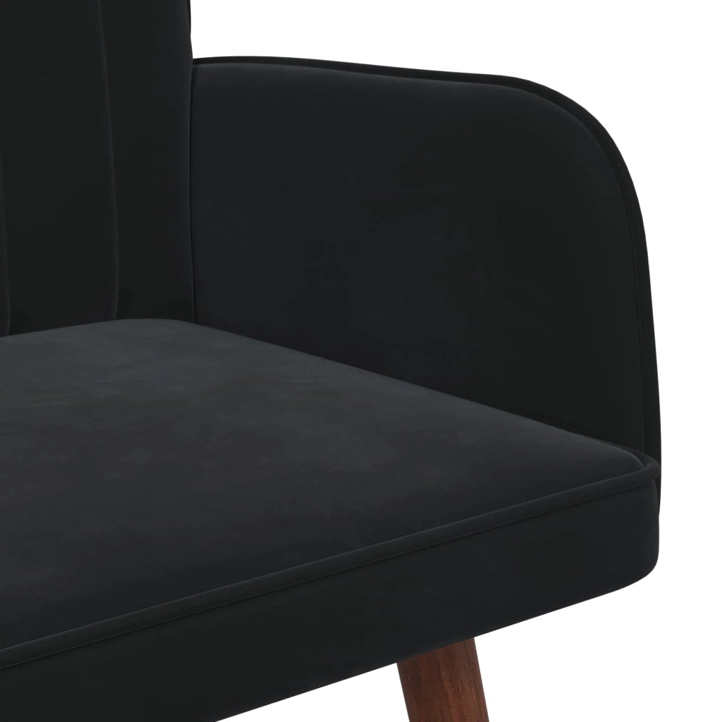 Sofa a Due Posti Nero 115 x 61 x 87 cm Velluto