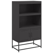 Credenza | Madia | Buffet da pranzo | Armadio da pranzo Nera 68,5x38,5x123,5 cm in Acciaio