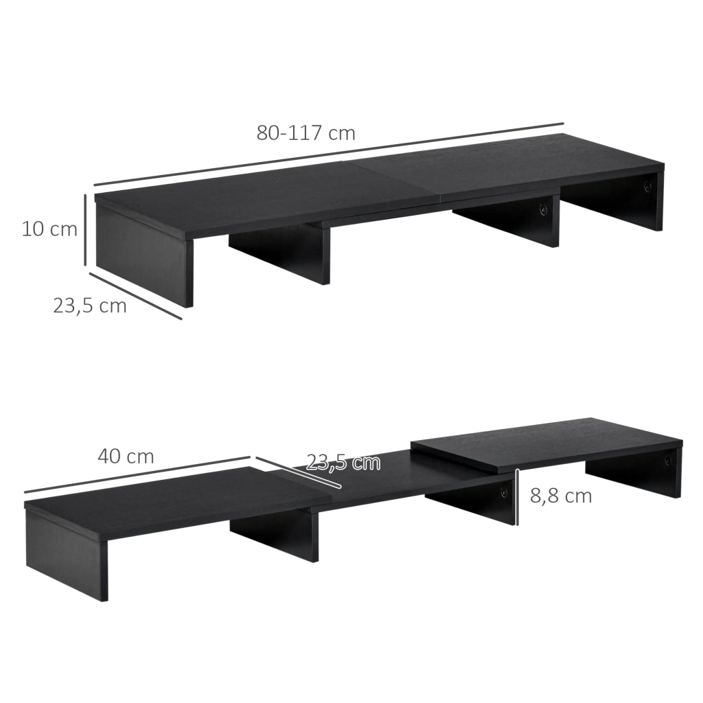 Supporto Monitor Regolabile Estensibile ¨C Zephmum ¨C Nero 80-117 cm
