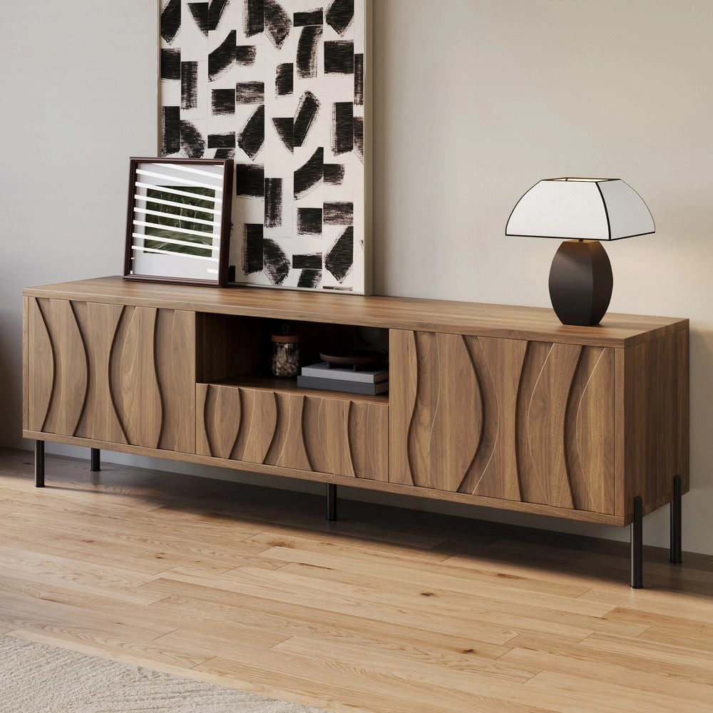 Mobile TV con Ante ¨C MINIMAL ¨C Soggiorno, 160x35x46 cm