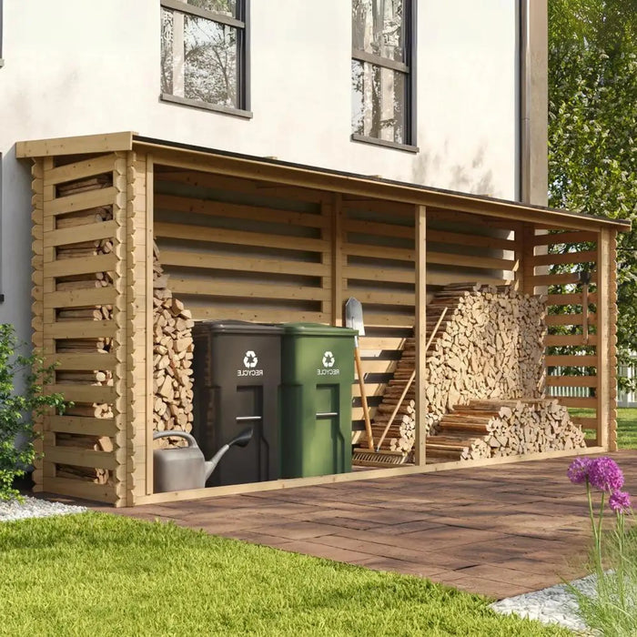 Legnaia da Esterno in Legno - 112x458xA199 cm/6,7 m3 TIMBELA M203