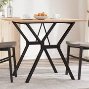 Tavolo da Pranzo Telaio a Y 80x80x75 cm Legno Pino e Acciaio 3282717