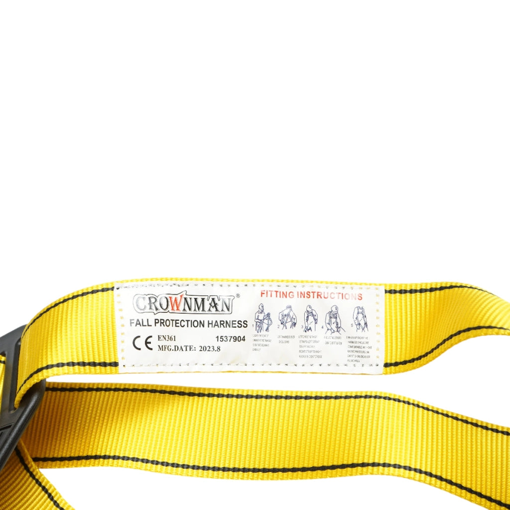 Cintura di sicurezza tipo imbracatura regolabile in 3 punti, larghezza cintura 45 mm, resistenza massima 2000 kg Crownman