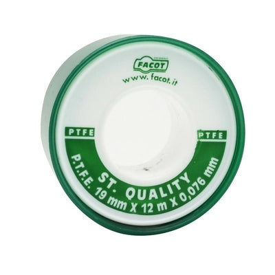 NASTRO P.T.F.E TEFLON STANDARD QUALITY- H 19 mm x 12 m- FACOT- pezzi 1