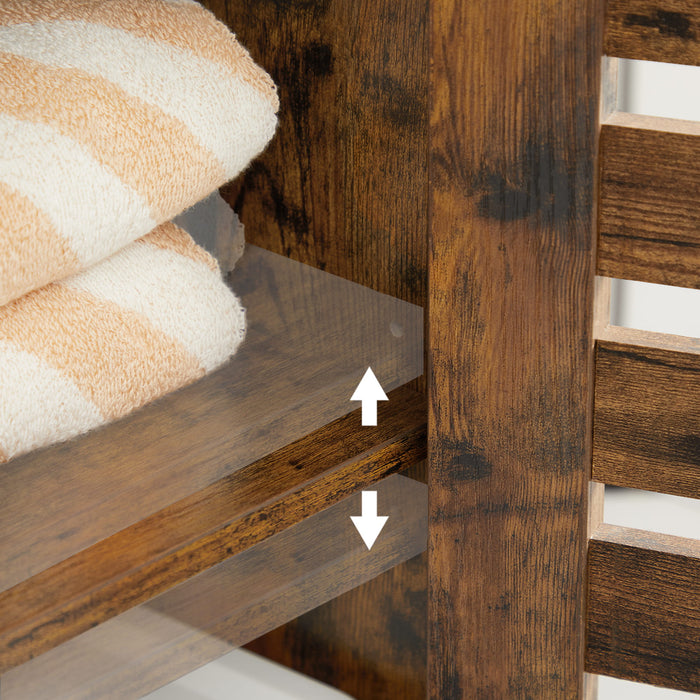 Mobiletto da bagno VALORA rustico marrone per organizzare lo spazio BBK142X01V1