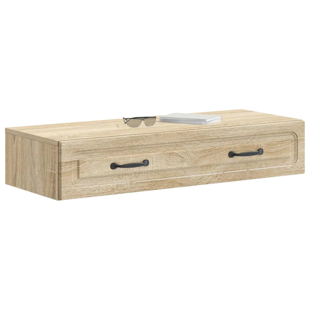 Tavolino da Parete Laterale Rovere Sonoma 87,5 x 34,5 x 17 cm 899347
