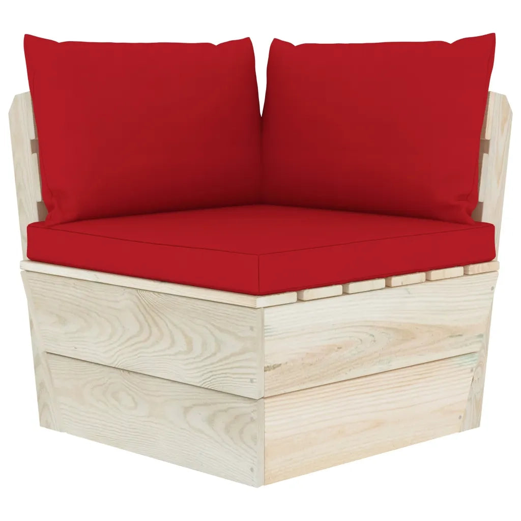 Divano da Giardino a 2 Posti su Pallet con Cuscini Legno Abete 3063390