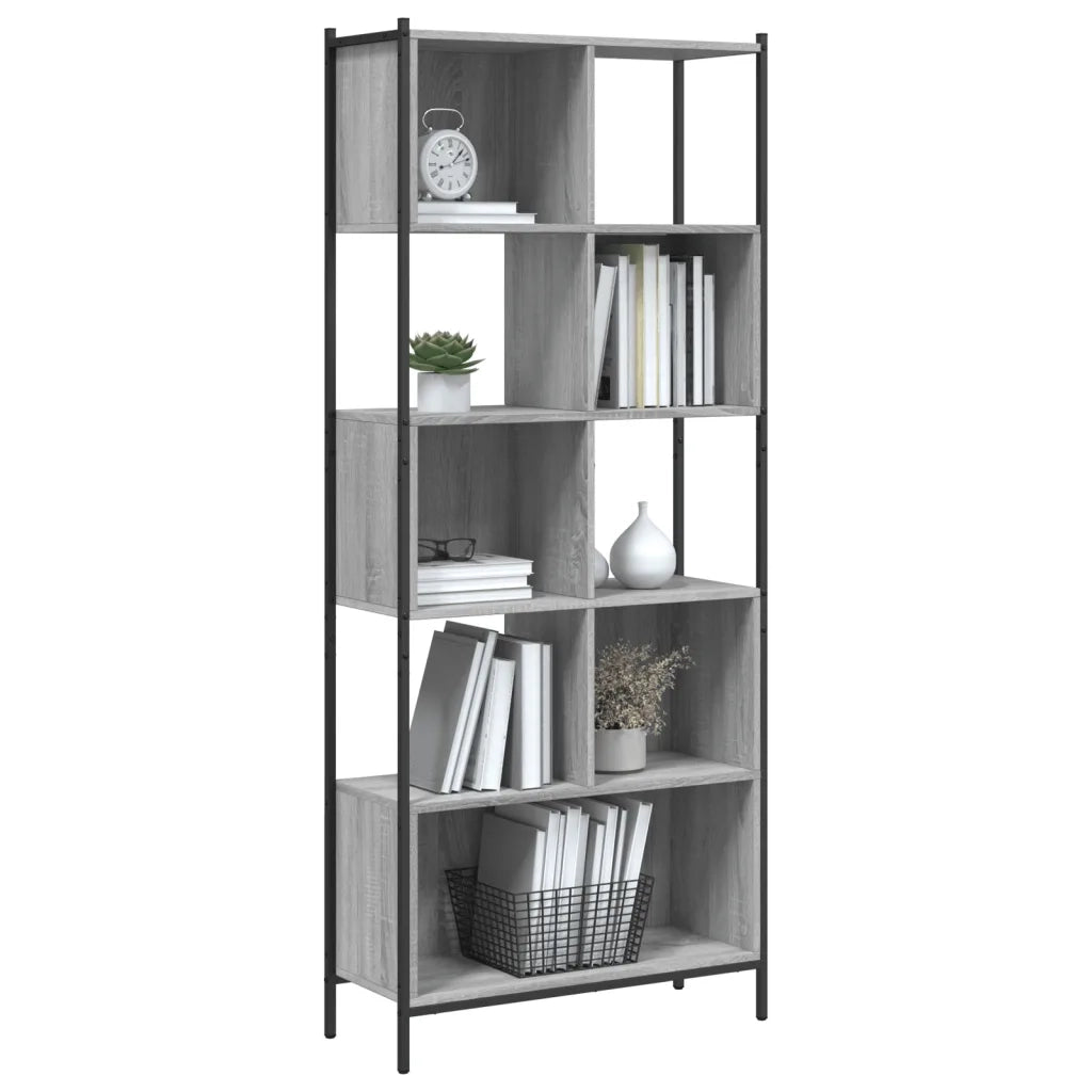 Libreria Grigio Sonoma 72x28x172 cm in Legno Multistrato 3213655