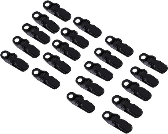 Set di Viti per Tenda Impermeabili - 20 pezzi - Set di Viti Multifunzionali per Clip per Tende - Coperture Barche Coperture Piscina Coperture Auto Nera.